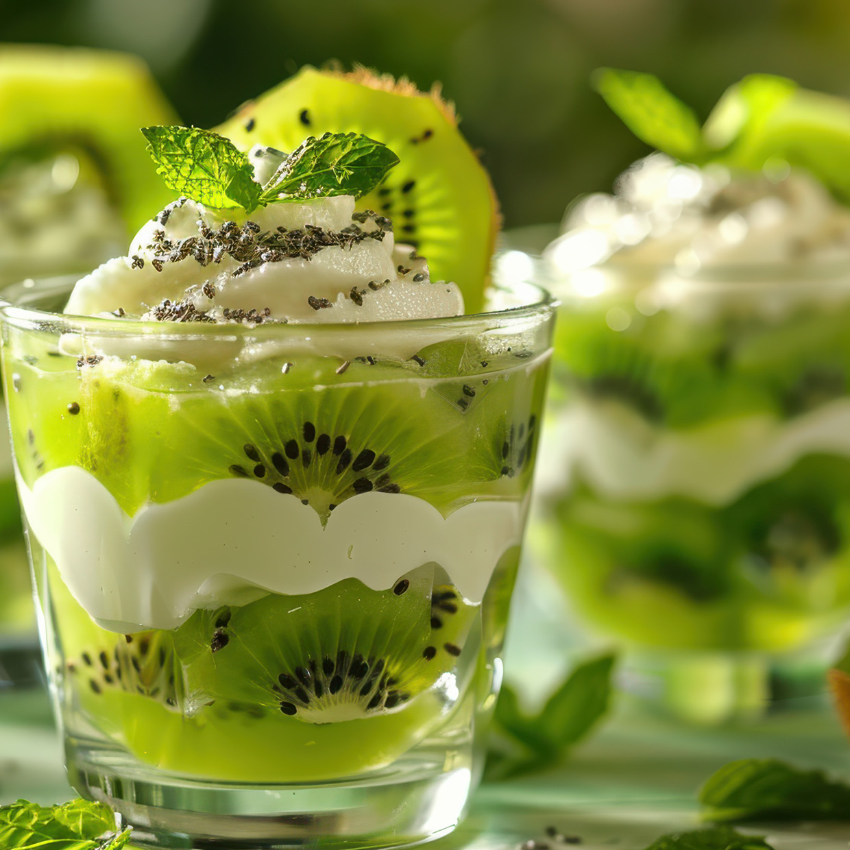 Kiwi Panna Cotta Verrine